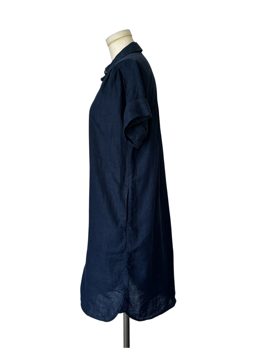 J. Crew Relaxed-Fit Short-Sleeve Baird McNutt Irish Linen Shirtdress Size XS - Picture 4 of 9